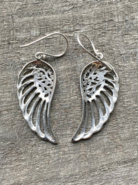 Guardian Angel Wings 925 Silver Earrings