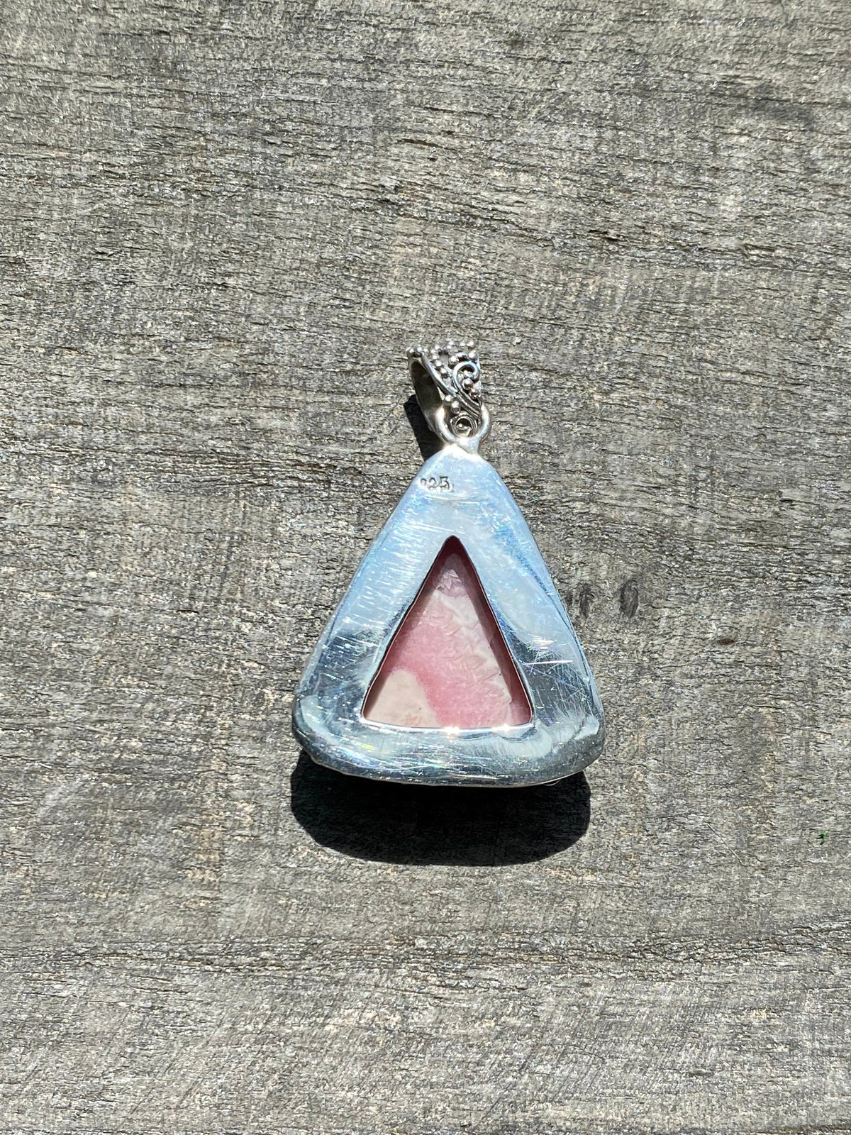 Rhodochrosite 925 Sterling Silver Pendant Handmade Sterling Silver Jewelry - Crystal Healing, Meditation