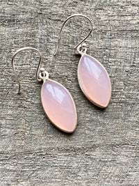 Rose Quartz 925 Silver Handmade Earrings - Crystal Healing Meditation