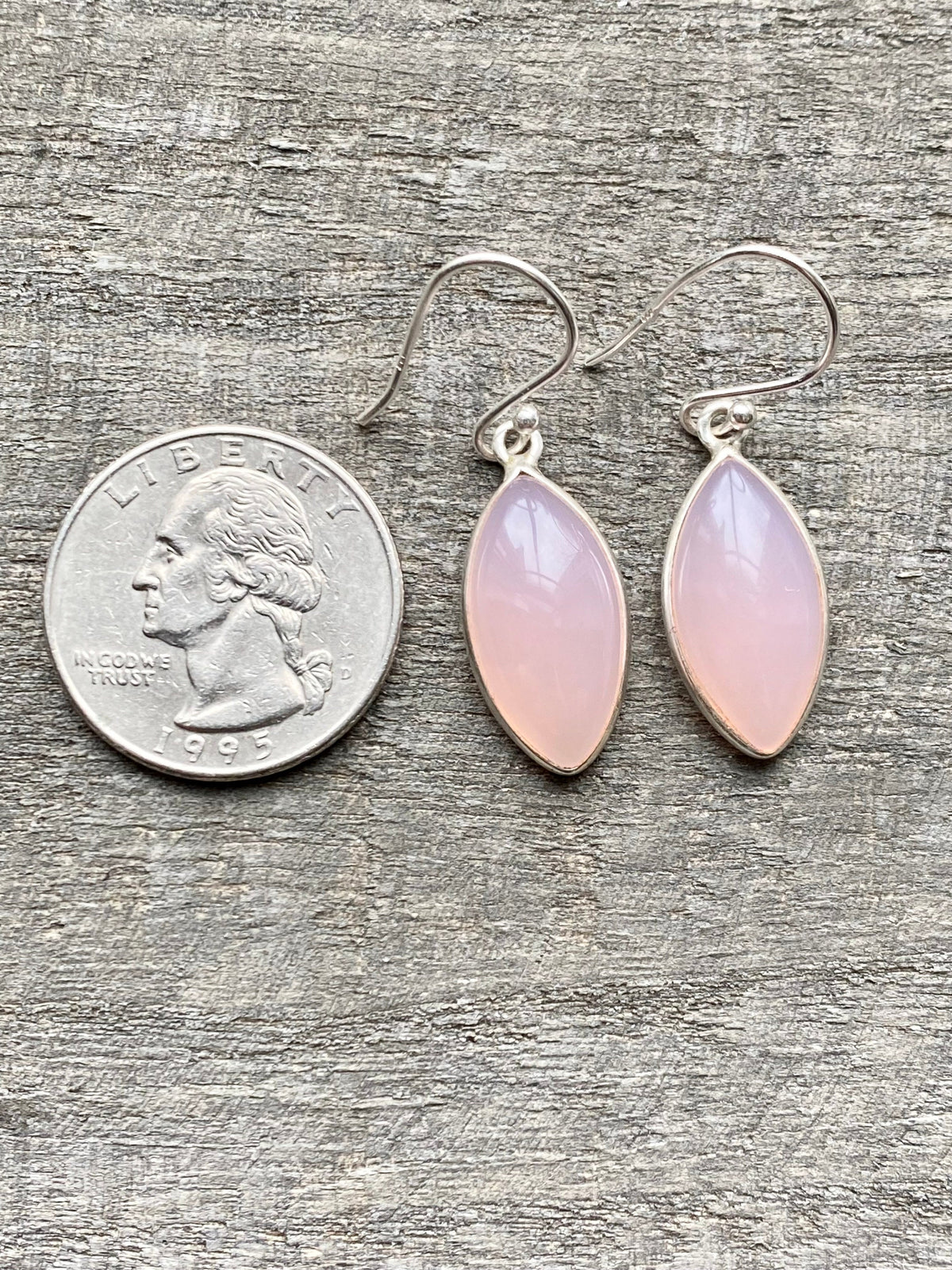 Rose Quartz 925 Silver Handmade Earrings - Crystal Healing Meditation