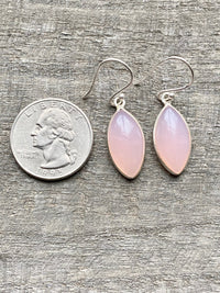 Rose Quartz 925 Silver Handmade Earrings - Crystal Healing Meditation