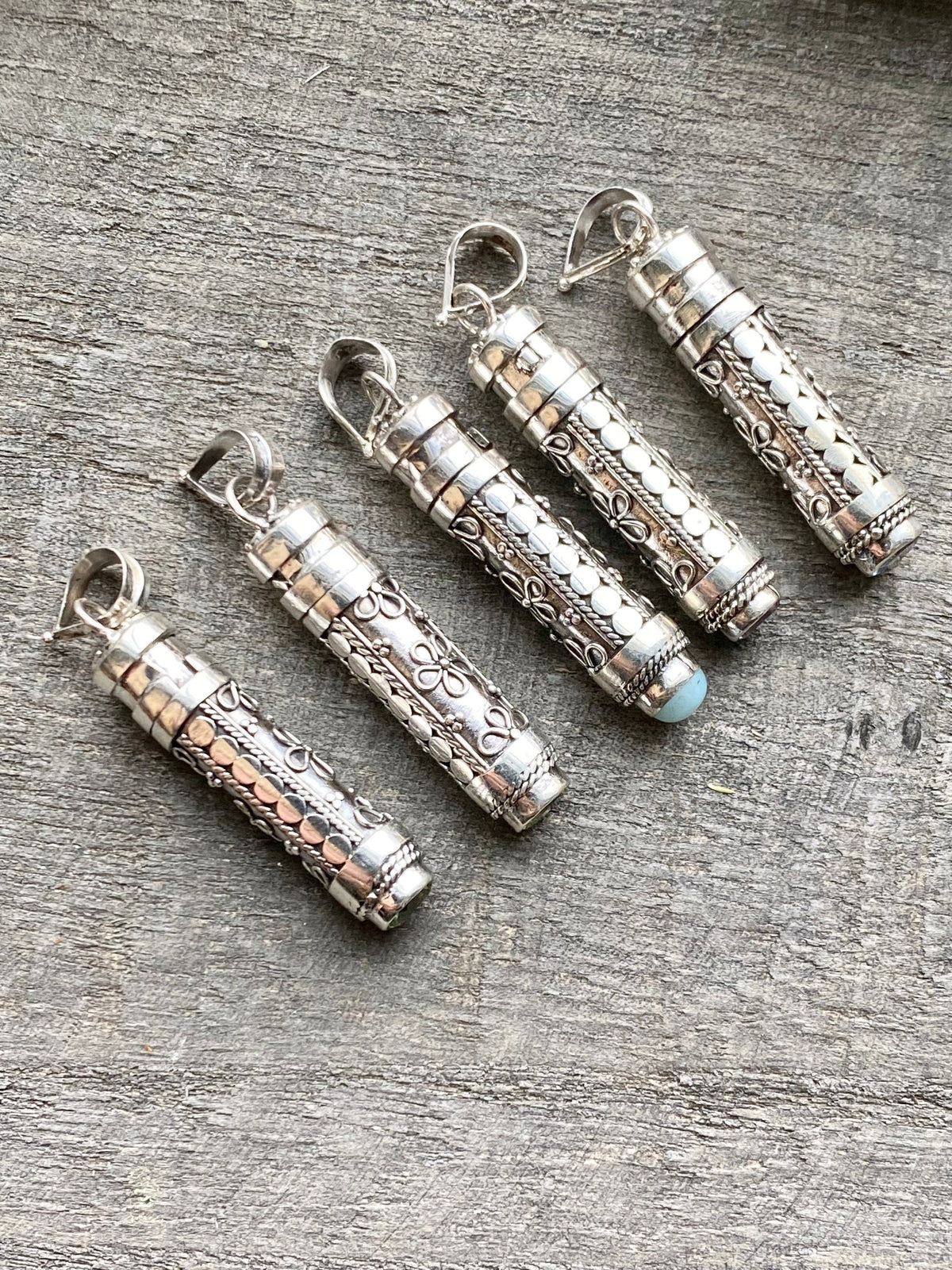 Cool Perfume Pill Urn Prayer Box Solid 925 Silver Handmade Pendant - Crystal Healing Meditation