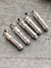 Cool Perfume Pill Urn Prayer Box Solid 925 Silver Handmade Pendant - Crystal Healing Meditation