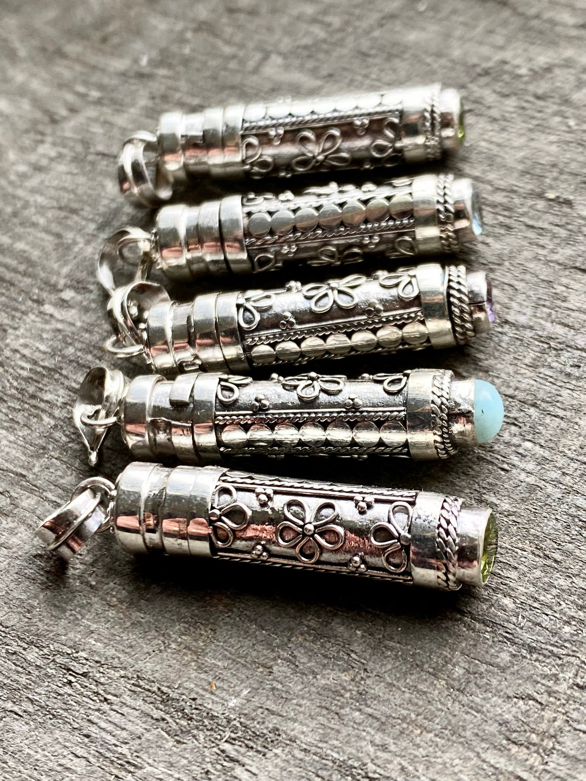 Cool Perfume Pill Urn Prayer Box Solid 925 Silver Handmade Pendant - Crystal Healing Meditation