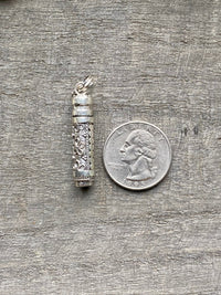 Cool Perfume Pill Urn Prayer Box Solid 925 Silver Handmade Pendant - Crystal Healing Meditation