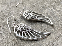 Guardian Angel Wings 925 Silver Earrings