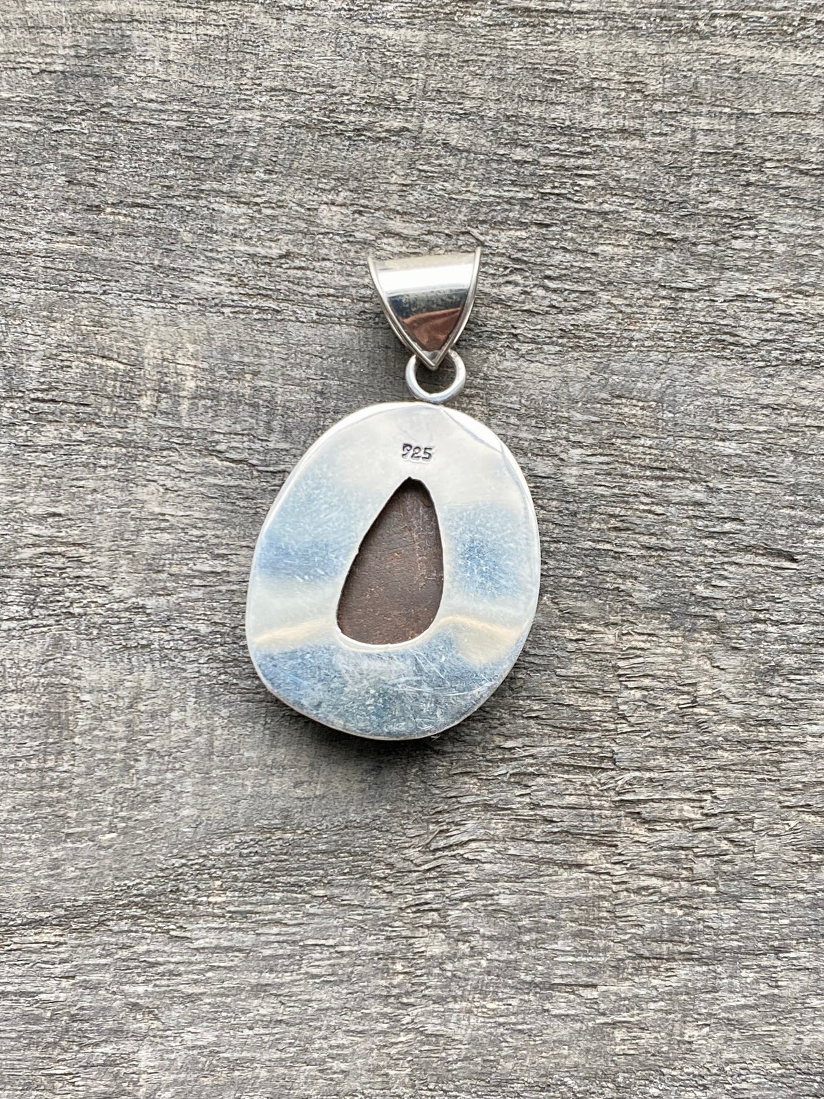 Blue Opal Birthstone of October 925 Silver Handmade Pendant - Crystal Healing Meditation