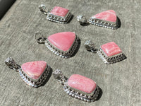 Rhodochrosite 925 Sterling Silver Pendant Handmade Sterling Silver Jewelry - Crystal Healing, Meditation