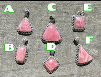 Rhodochrosite 925 Sterling Silver Pendant Handmade Sterling Silver Jewelry - Crystal Healing, Meditation