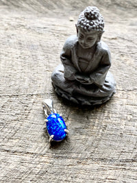 Fire Opal 925 Silver Handmade Pendant - Crystal Healing Meditation