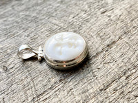 Hand Carved Goddess Moon Face (Tiny) 925 Silver Handmade Pendant - Crystal Healing Pendant