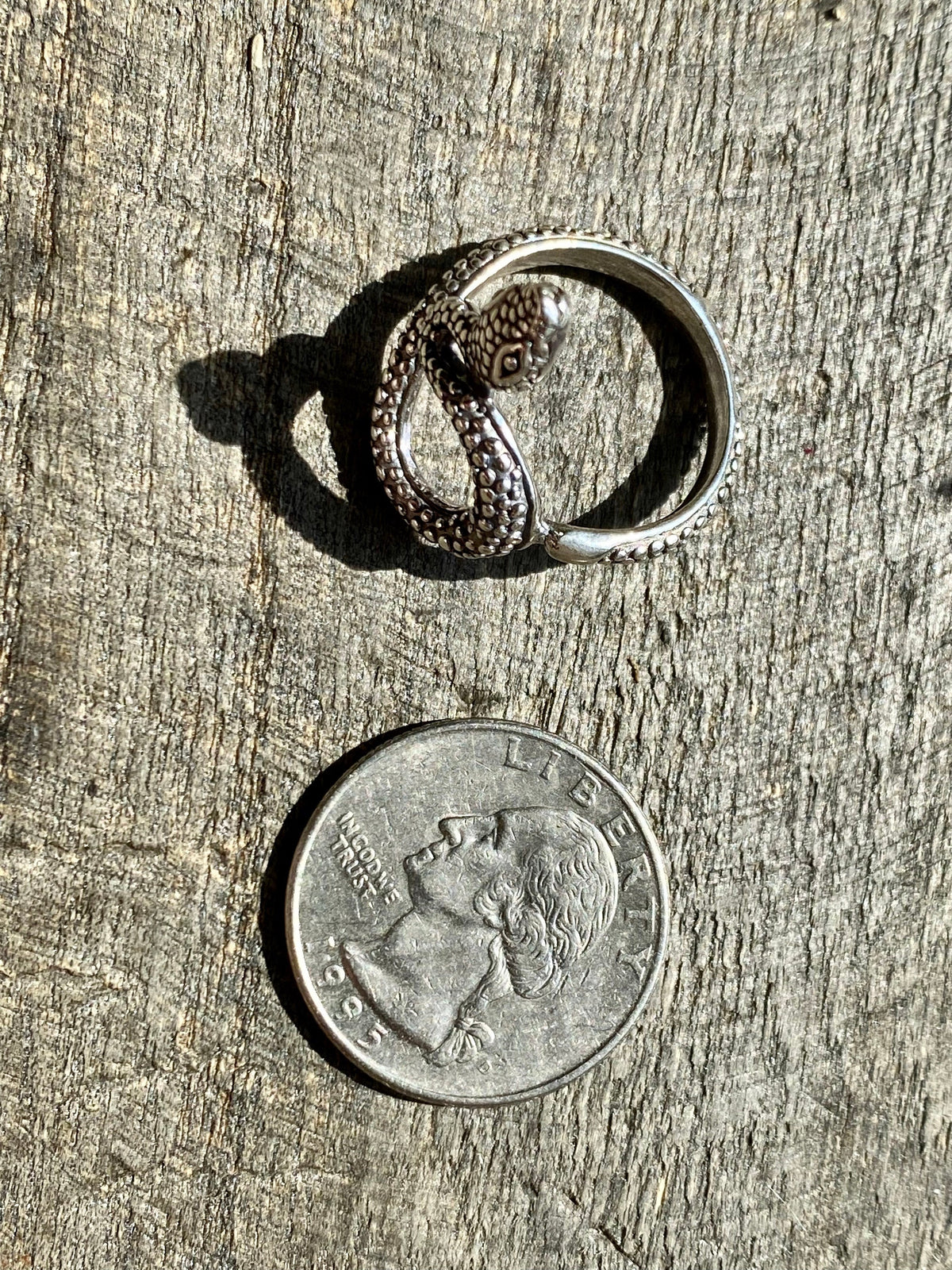 Textured Snake Wrap Band 925 Sterling Silver Handmade Rings - Crystal Healing Meditation