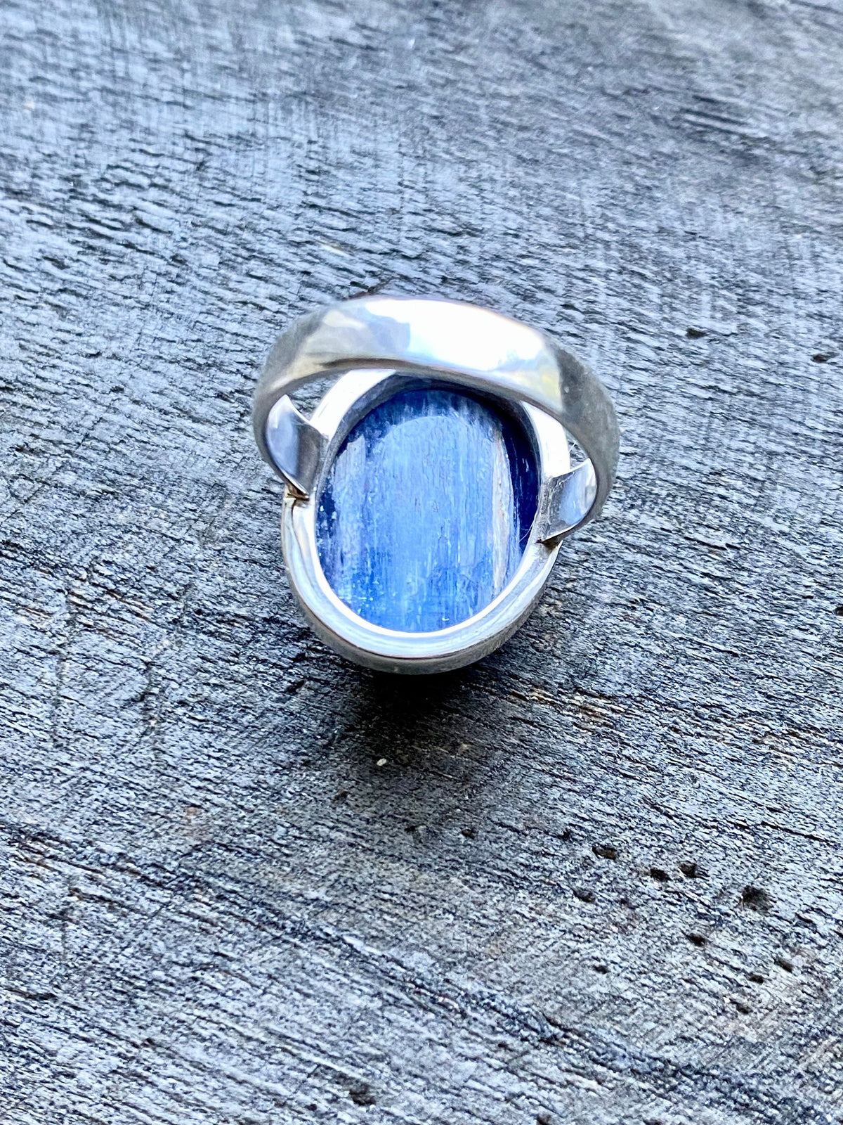 Blue Kyanite Polished 925 Silver Handmade Ring Size 6 1/2  - Crystal Healing Meditation