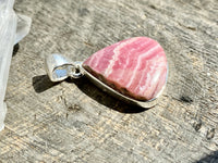 Rhodochrosite 925 Sterling Silver Pendant Handmade Sterling Silver Jewelry - Crystal Healing, Meditation