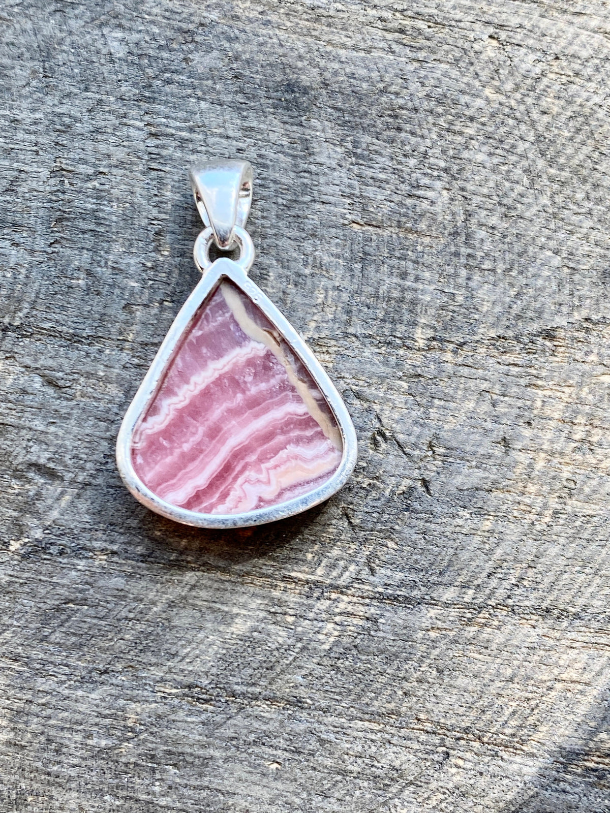 Rhodochrosite 925 Sterling Silver Pendant Handmade Sterling Silver Jewelry - Crystal Healing, Meditation