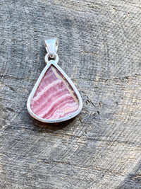 Rhodochrosite 925 Sterling Silver Pendant Handmade Sterling Silver Jewelry - Crystal Healing, Meditation
