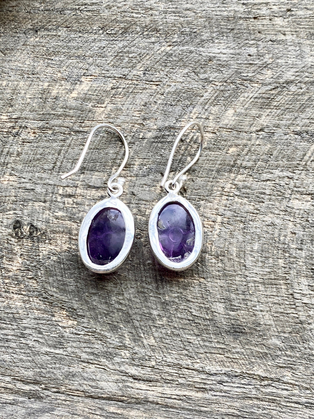 Carved Amethyst 925 Silver Handmade Earrings- Crystal Healing Meditation