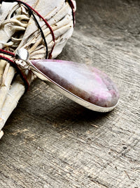 Ruby in Quartz 925 Silver Handmade Pendant - Crystal Healing Meditation