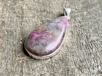 Ruby in Quartz 925 Silver Handmade Pendant - Crystal Healing Meditation