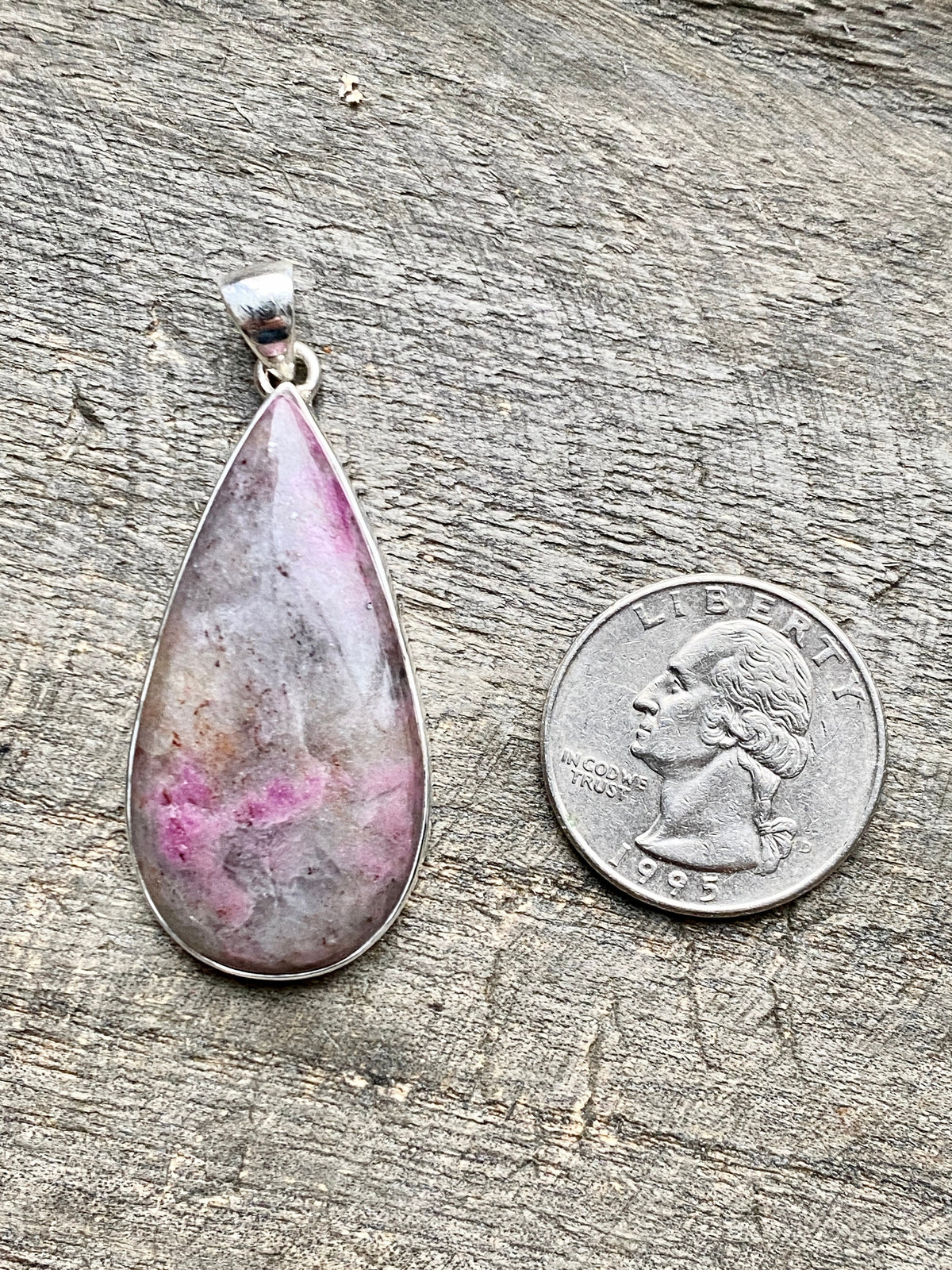 Ruby in Quartz 925 Silver Handmade Pendant - Crystal Healing Meditation