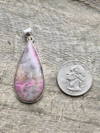 Ruby in Quartz 925 Silver Handmade Pendant - Crystal Healing Meditation