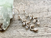 High Vibrational! Herkimer Diamond 925 Silver Handmade Earrings - Crystal Healing Meditation