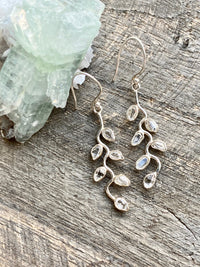 High Vibrational! Herkimer Diamond 925 Silver Handmade Earrings - Crystal Healing Meditation