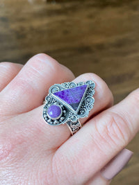 Sugilite Boho 925 Silver Handmade Rings - Crystal Healing Meditation