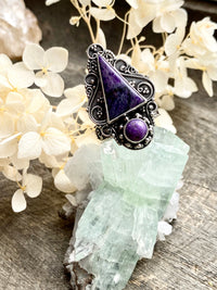 Sugilite Boho 925 Silver Handmade Rings - Crystal Healing Meditation