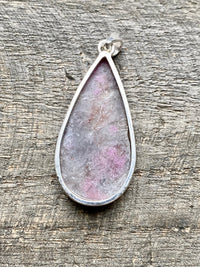 Ruby in Quartz 925 Silver Handmade Pendant - Crystal Healing Meditation