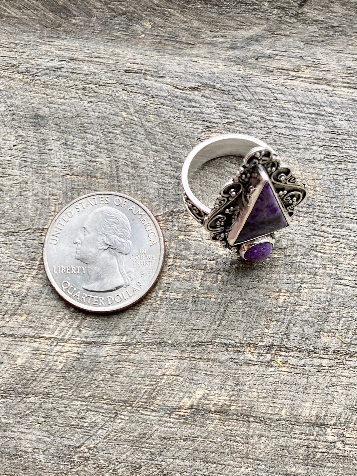 Sugilite Boho 925 Silver Handmade Rings - Crystal Healing Meditation