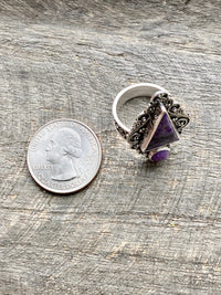 Sugilite Boho 925 Silver Handmade Rings - Crystal Healing Meditation