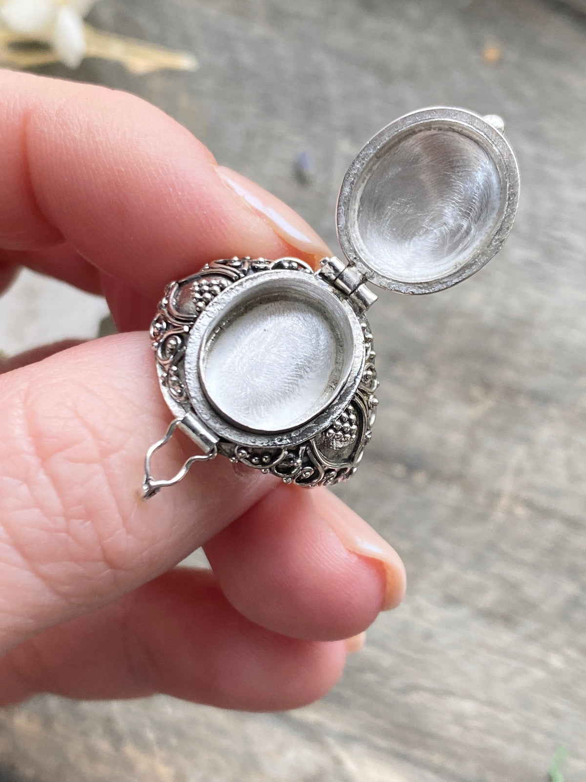 Gemstone Locket Poison 925 Silver Handmade Ring - Crystal Healing Meditation