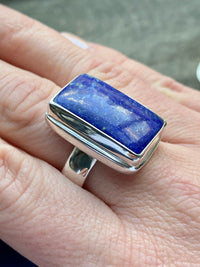 Lapis Lazuli 925 Solid Silver Handmade Ring - Crystal Healing Mediation