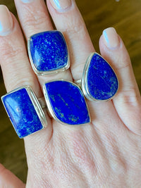 Lapis Lazuli 925 Solid Silver Handmade Ring - Crystal Healing Mediation