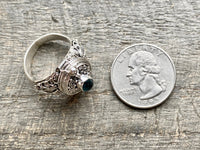 Gemstone Locket Poison 925 Silver Handmade Ring - Crystal Healing Meditation