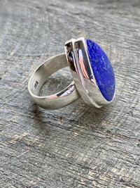 Lapis Lazuli 925 Solid Silver Handmade Ring - Crystal Healing Mediation