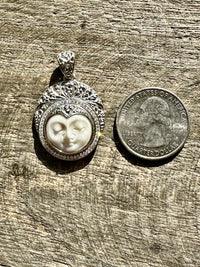 Adorned Luna Goddess 925 Silver Pendant