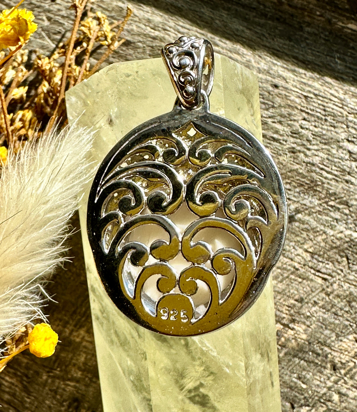 Adorned Luna Goddess 925 Silver Pendant