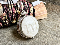 Hand Carved Sacred Triple Goddess Locket Pendant: Maiden, Mother and Crone | Genuine 925 Silver