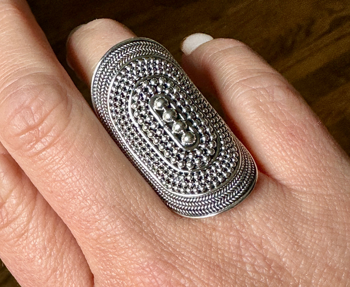 Exquisite Beaded Wrap Ring: Handcrafted 925 Solid Silver Statement Piece for Unparalleled Style and Elegance - Perfect for Any Occasion!