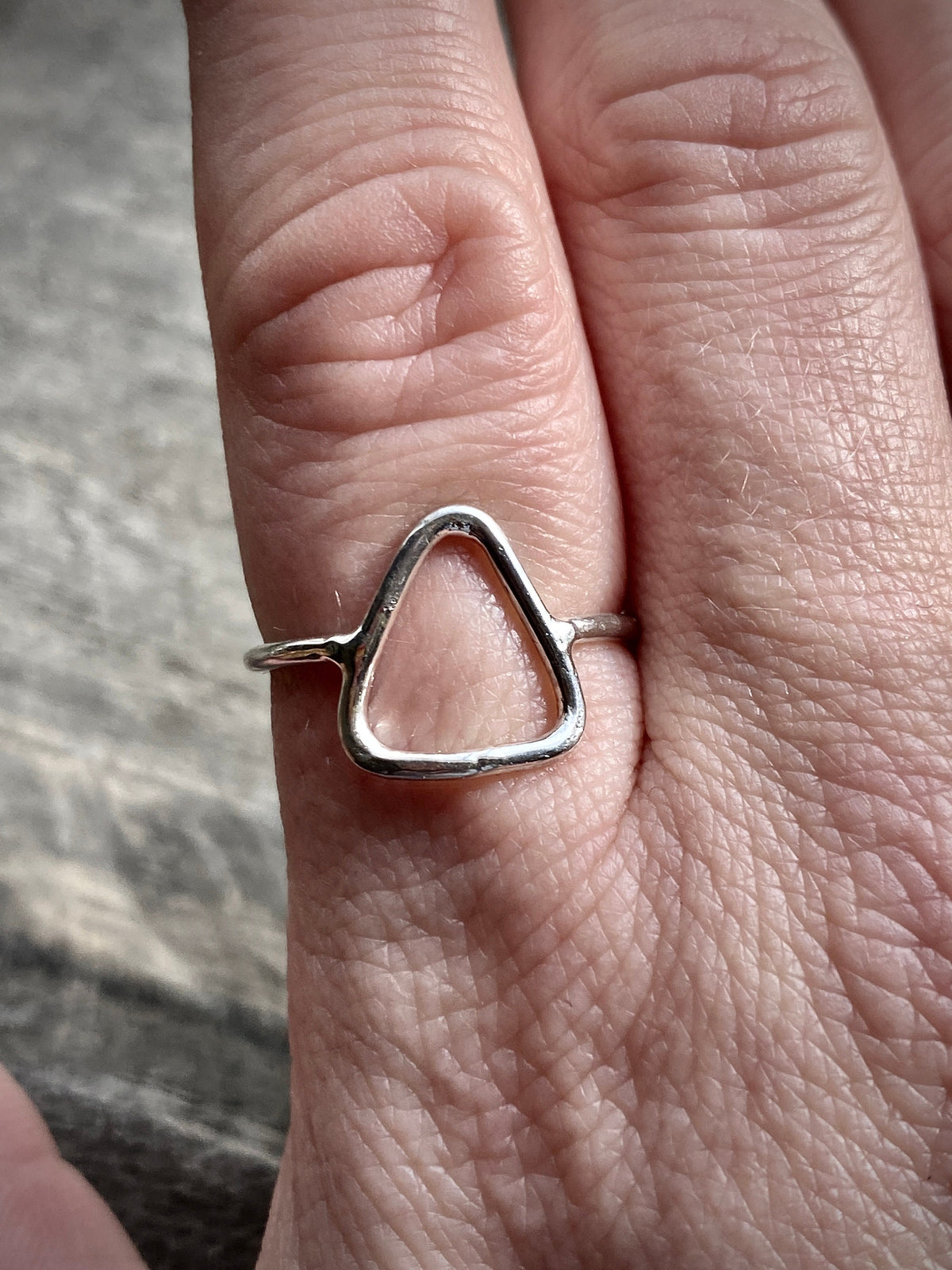 Silver Rings  Geometric  Triangle  Sterling Silver Handmade Jewelry