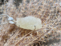 Rare Libyan Desert Glass Stone 925 Silver Handmade Pendant - Crystal Healing Meditation