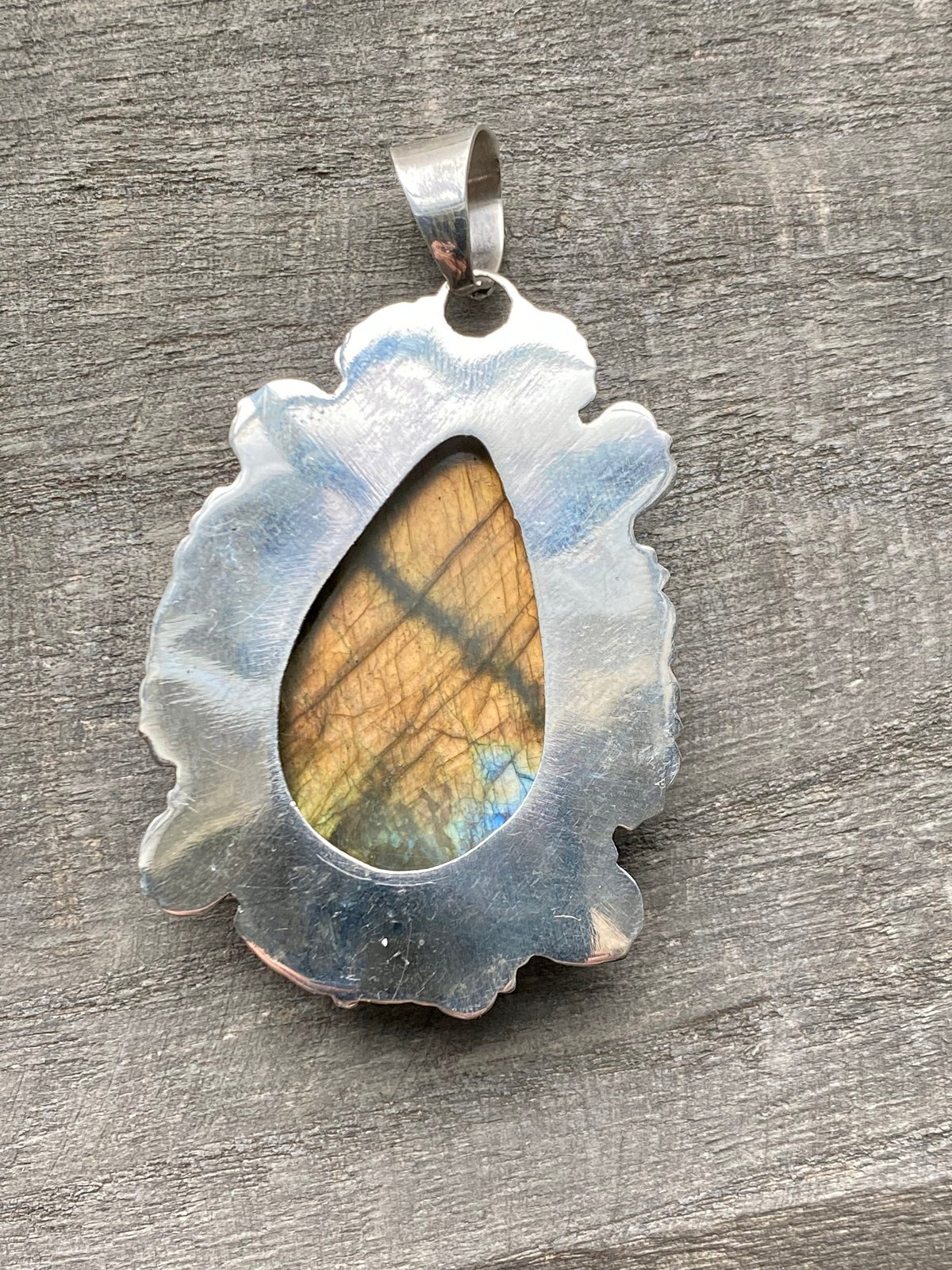 Labradorite 925 Sterling Silver Pendant Handmade Sterling Silver Jewelry - Crystal Healing, Meditation