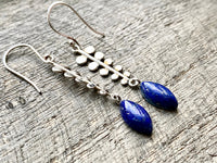 Lapis Lazuli 925 Silver Handmade Earrings - Crystal Healing Meditation