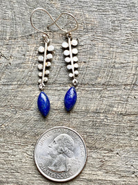 Lapis Lazuli 925 Silver Handmade Earrings - Crystal Healing Meditation