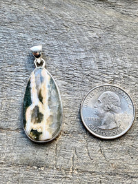 Ocean Jasper 925 Silver Pendant Handmade Sterling Silver Jewelry - Crystal Healing, Meditation