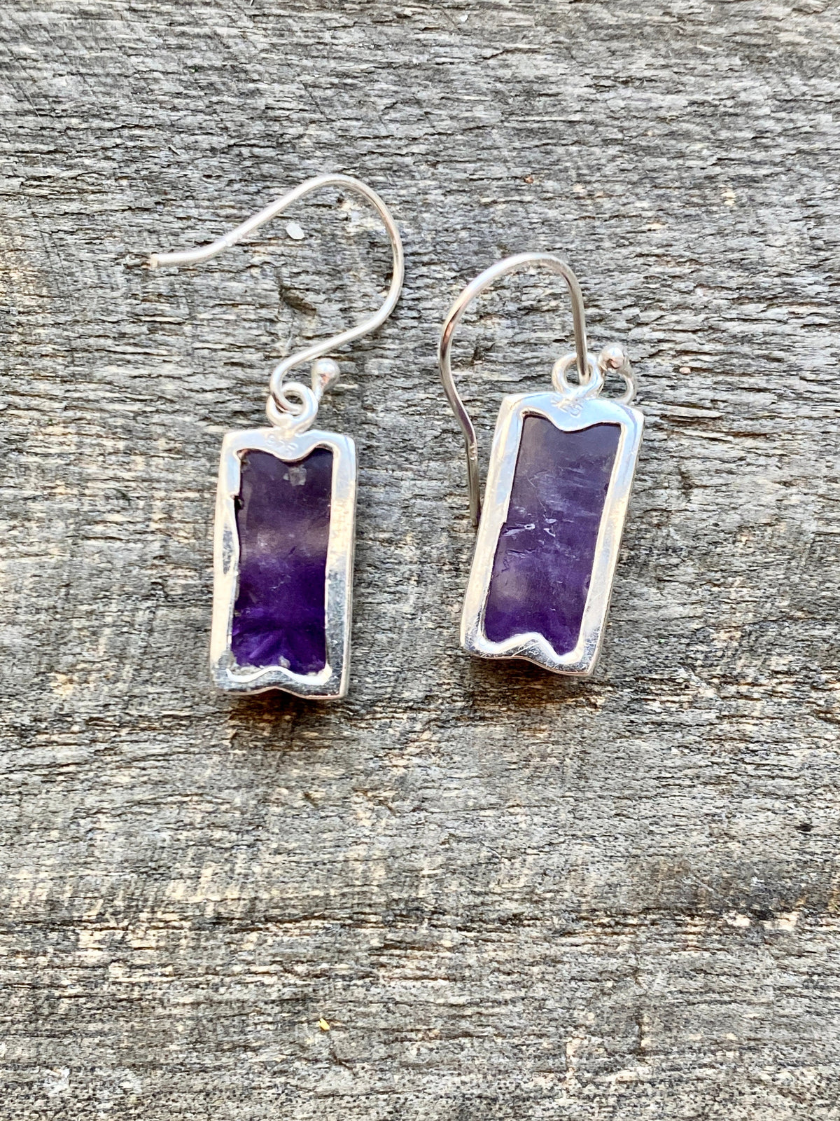 Carved Amethyst 925 Silver Handmade Earrings- Crystal Healing Meditation